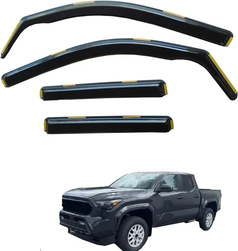 Vista 14 de inchannel - Visera de ventana compatible con Toyota 4Runner 2010-2024, protectores de lluvia, deflector de viento, humo, 4 piezas