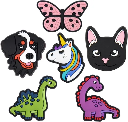 Vista 3 de QYSEOFON 20, 35, 50, 75, 100 dijes de dibujos animados al azar para zapatos para mujeres y hombres, decoración de zapatos para pulseras y regalos