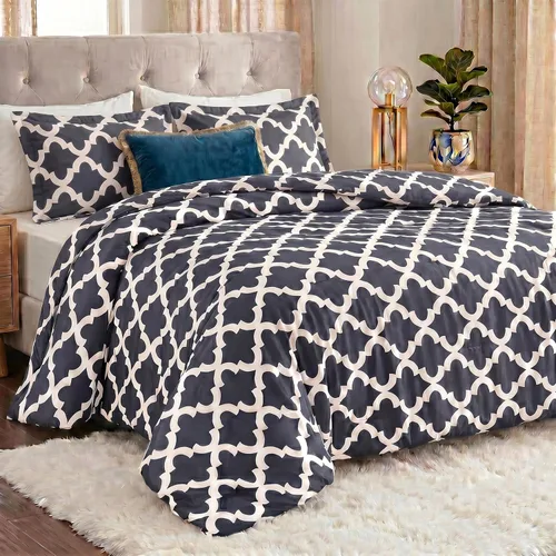 Vista 17 de Utopia Bedding - Juego de edredón individual de 2 piezas con estampado de flechas blancas de tamaño individual, juego de ropa de cama suave