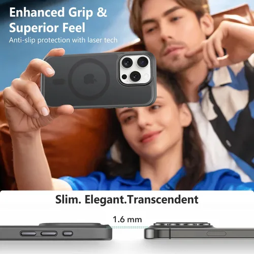 Vista 260 de MOCCA - Funda magnética resistente para iPhone XR de 6.1 pulgadas, compatible con MagSafe, funda con protección contra caídas de grado militar