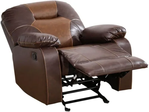 Vista 14 de Silla reclinable eléctrica, sofá biplaza, sofá para sala de estar, cómodo asiento de cuero transpirable para cine en casa con puertos de carga USB