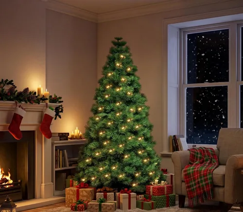Vista 11 de Christmas Tree, 7.5FT Artificial Xmas Pine Tree for Holiday Décor, Green