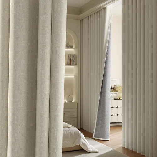 Vista 20 de Rinwoc - Cortinas 100% opacas para dormitorio, cortinas con aislamiento térmico de 1.6 m de longitud, 2 paneles, lino texturizado de estilo granja