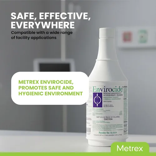 Vista 6 de Metrex Envirocide - Botella desinfectante para superficies de 24 onzas, limpiador de instrumentos médicos, espray limpiador de superficies listo