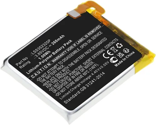 Vista 4 de Reemplazo de batería LSS352325P de 260mAh compatible con Fitbit Versa 3 Fitness Smartwatch FB511