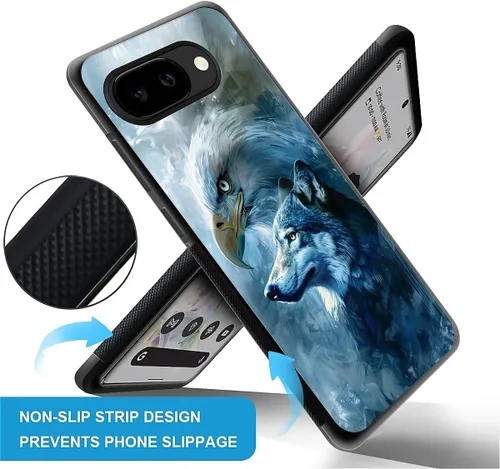 Vista 1026 de Compatible con Google Pixel 4A 5G Mobile Case Creative Acrylic Panel trasero Silicona Protección Grip especialmente diseñado para Google Pixel 4A 5G