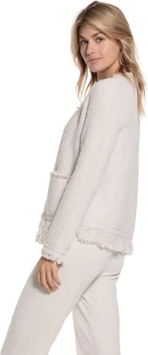 Vista 3 de Barefoot Dreams CozyChic - Chaqueta con flecos para mujer, chaqueta de manga larga, chaqueta abierta