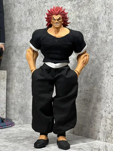 Vista 5 de QAHEART 2 figuras de acción de Hanma Yujiro, figura de anime, modelo de estatua de Yujiro, articulaciones, figuras de manga de dibujos animados