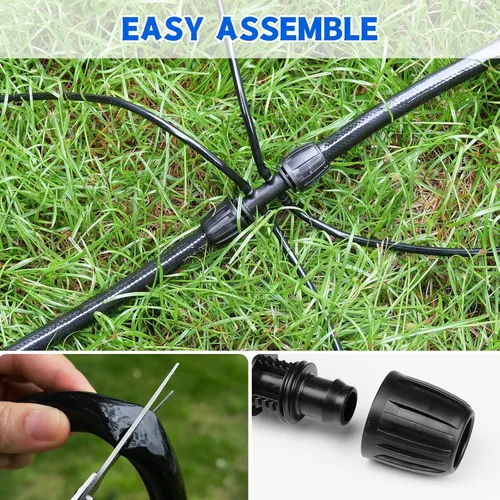 Vista 6 de Tubo de riego por goteo de 50 pies y 1/2 pulgada, tubo de manguera de goteo principal para sistema de riego de jardines