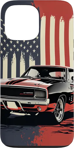 Vista 23 de Funda para iPhone 16, estilo vintage, con bandera de Estados Unidos, para hombre