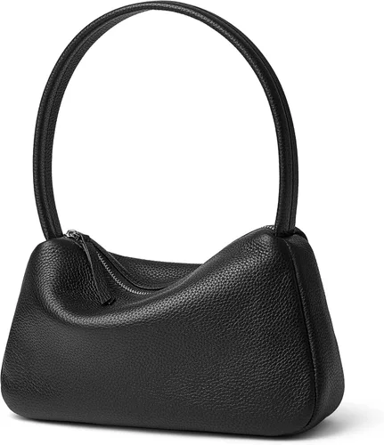 Vista 8 de Daiblueland Bolso pequeño de cuero para mujer, bolso de mano de lujo con cierre de cremallera