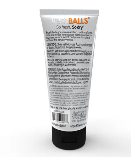 Vista 7 de Fresh BALLS Loción – Crema calmante antirozaduras para hombre en polvo – Desodorante de bolas e higiene para el área de la ingle, 3.4 onzas líquidas
