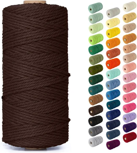 Vista 108 de Nook Theory Hilo de macramé de 3mm 109 yardas - Cuerda de macramé suave de 4mm, 5mm perfecta para nudos - Suministros de macramé para colgadores