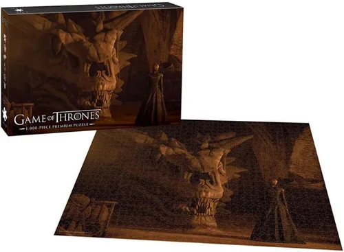 Vista 2 de USAOPOLY Game of Thrones - Rompecabezas prémium de 1000 piezas Balerion The Black Dread Mercancía oficial de Game of Thrones Horas de diversión