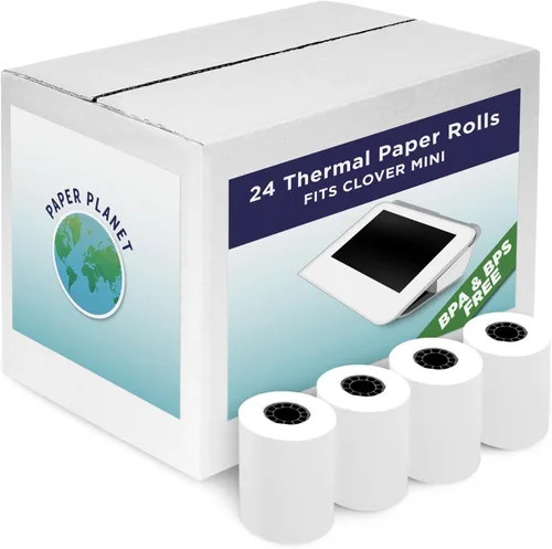 Vista 8 de Papel térmico para Clover Mini de Paper Planet C200, C300, C301, C302, C305 8 rollos