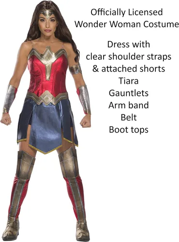 Vista 2 de Rubies Conjunto de disfraz de mujer de DC Comics WW84 Wonder Woman para mujer RojoAzul