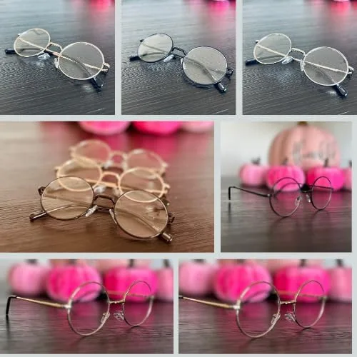 Vista 9 de Coffee Cake Eyewear Lente clara del marco metálico redondo pequeño retro para los hombres y las mujeres sin receta