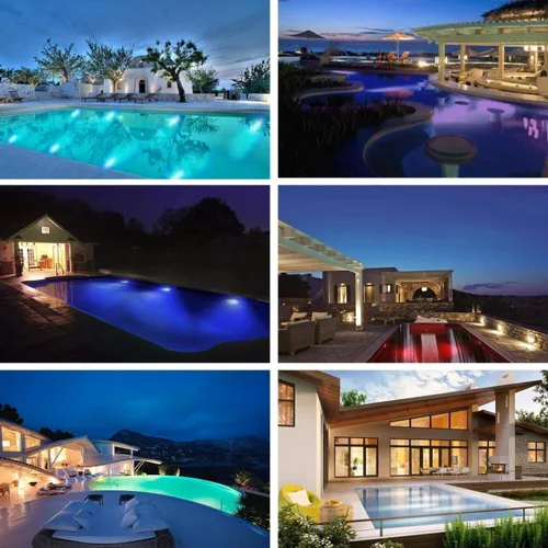 Vista 8 de JONAS.C 12 V 36 W luz de piscina subacuática cambio de color LED RGB IP68 luz de piscina enterrada con control remoto