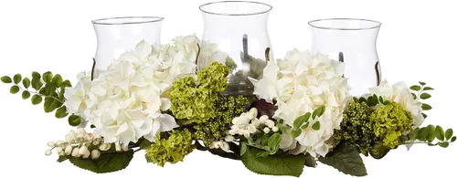 Vista 2 de Nearly Natural Snowball Hydrangea Triple Candelabrum