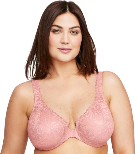 Vista 9 de Glamorise Women's Plus Size Wonderwire Lace Front-Closure Underwire #9245