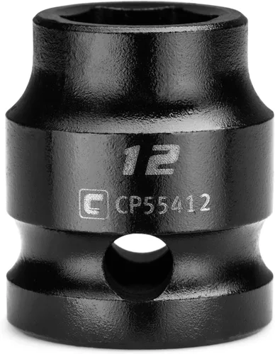 Vista 29 de Capri Tools Zócalo de impacto rechoncho de 0.394 in, accionamiento de 1/2", 6 puntos, métrico, CP55410