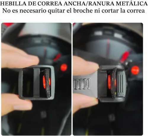 Vista 3 de Kit de hebilla de liberación rápida para casco de motocicleta, correa de clip de barbilla de acero inoxidable, se instala sin quitar broches
