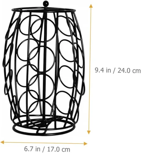 Vista 2 de SOLUSTRE Cesta de almacenamiento de café para cápsulas de café, estante de almacenamiento, soporte para cápsulas de café, soporte para cápsulas