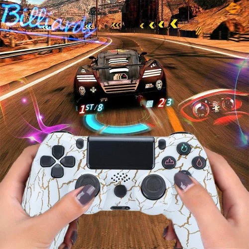 Vista 2 de Controller for PS4 , Wireless Controller Compatible with PS4PS4 ProPS4 SlimPC with Touch PanelAudio Function6-Axies SensorDual Vibration,600mAh