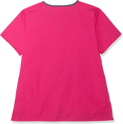 Vista 2 de WonderWink Charlie Uniformes médicos de 5 bolsillos, con cuello en Y para mujer