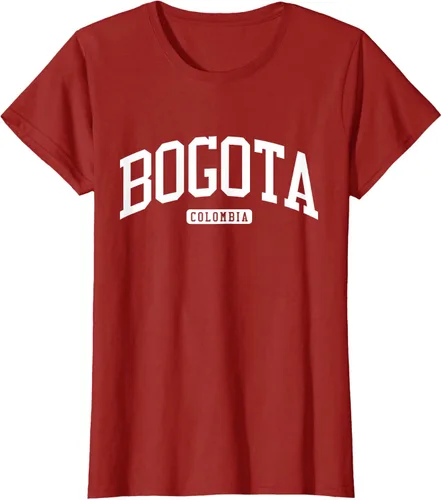 Vista 72 de Camiseta estilo universitario de Bogotá Colombia, Negro