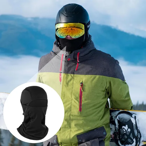 Vista 4 de COMNICO Pasamontañas elástico ajustable para invierno, resistente al viento, bufanda de esquí, protección contra el frío, equipo para hombres