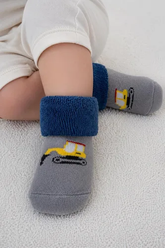 Vista 5 de RATIVE Baby Socks Soft Terry Turn Cuff For Newborns (0-6 Months)