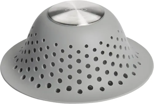 Vista 2 de OXO Good Grips Protector de Drenaje de Silicona para Desagües Emergentes y Regulares, Gris, Talla Única y Good Grips Protector de Drenaje de Ducha