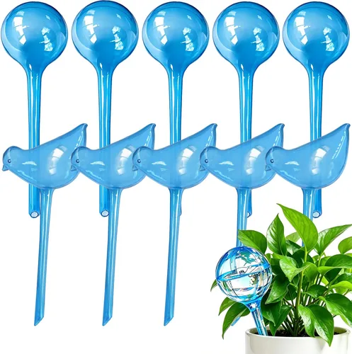 Vista 12 de MOONSOUND Globos de riego automático para plantas – 10 bombillas de riego automático para plantas en macetas de interior y exterior, cuidado