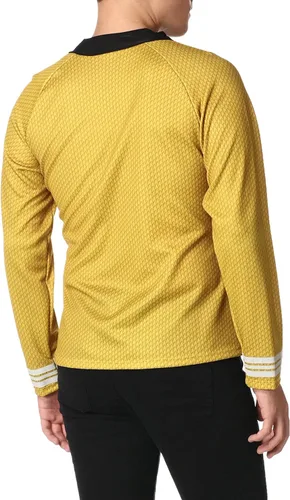 Vista 3 de Rubie's Disfraz de Star Trek Gold Star Fleet uniforme de camisa, Multi Color, talla única