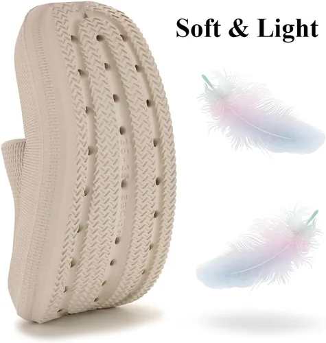 Vista 3 de TOBVZOO Pantuflas de nube para mujeres y hombres, suela gruesa y suave, antideslizantes, para baño