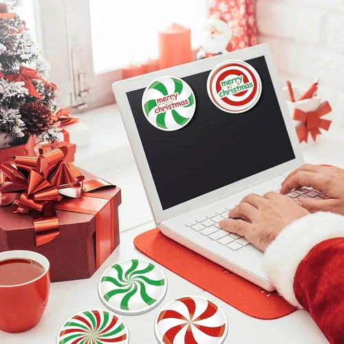 Vista 4 de 48 notas adhesivas de caramelo de Navidad, diseño de caramelo de Navidad, bloc de notas autoadhesivas, notas adhesivas para Navidad, vacaciones