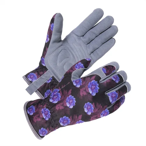 Vista 16 de SKYDEER Guantes de jardinería de piel de ciervo genuina para mujer, ultrasuaves y acolchados, ajuste cómodo para el trabajo (SD6611/M)
