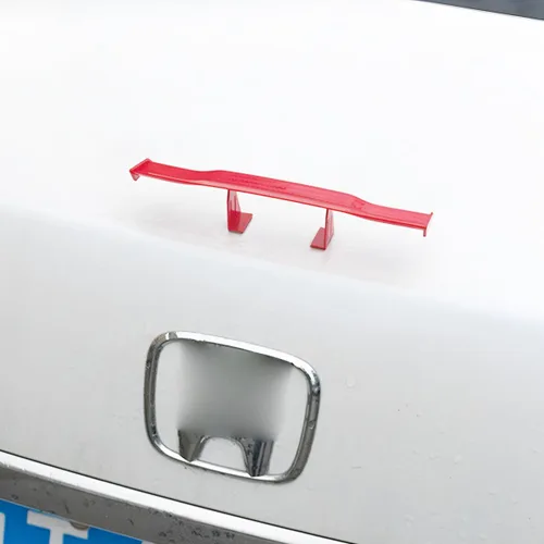 Vista 6 de 3 Pack 6.7 Inch Carbon Fiber Texture Mini Spoiler Wings, Red