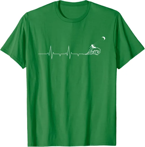 Vista 3 de Heartbeat EKG Pulse Kitesurf Kitesurf - Camiseta de kitesurf, Negro, S