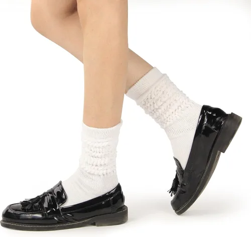 Vista 6 de BomKinta Calcetines holgados para mujer, calcetines de bota alta hasta el muslo, calcetines suaves para mujer, tallas 5-9
