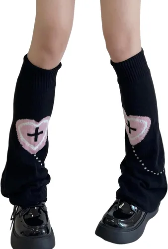 Vista 38 de Sexybody Calentadores de piernas para mujer, Y2K Kawaii con estampado de araña, gótico, Harajuku, Lolita, elegantes y bonitos, calcetines japoneses
