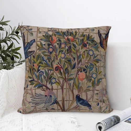 Vista 10 de William Peacock Exhibition Poster 22 fundas de almohada Morris de 18 x 18 pulgadas, almohada estética para dormitorio, funda de almohada decorativa