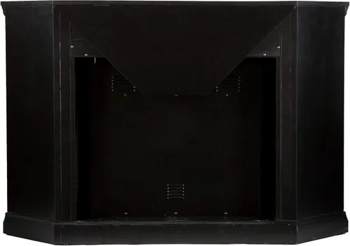 Vista 4 de SEI Furniture Claremont Corner - Chimenea eléctrica convertible con almacenamiento, color negro