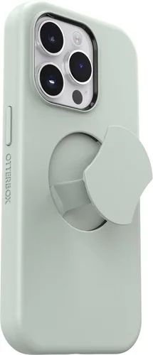 Vista 2 de OtterBox OTTERGRIP Symmetry Series - Funda para iPhone, embalaje no minorista (Chill Out Green, iPhone 14 Pro)