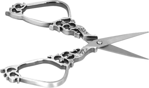 Vista 8 de DIY Sewing Scissors Embroidery Vintage Classical Needle Art Work Craft CollectionBronze (Silver)