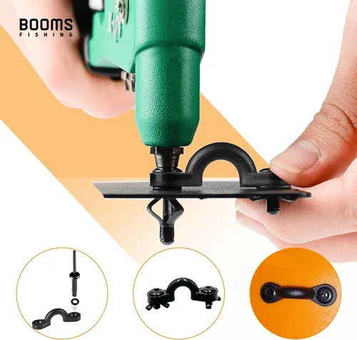 Vista 4 de Booms Fishing MA1 Kayak Pad Eye Tri-Grip Kit de remaches, negro