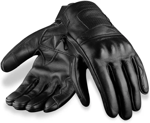 Vista 10 de Ultimate Guantes de Motocicleta para Hombres y Mujeres Compatibles con Pantalla Táctil Guantes de Conducción con Cuero Premium, Pantalla Táctil