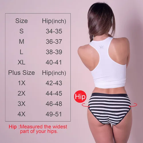 Vista 4 de Bragas de algodón para mujer, ropa interior menstrual y posparto para adolescentes, suaves, a prueba de fugas, elásticos, bikini