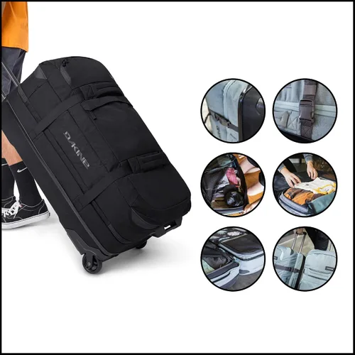 Vista 81 de Dakine Rodillo dividido 85L - Carbono, talla única